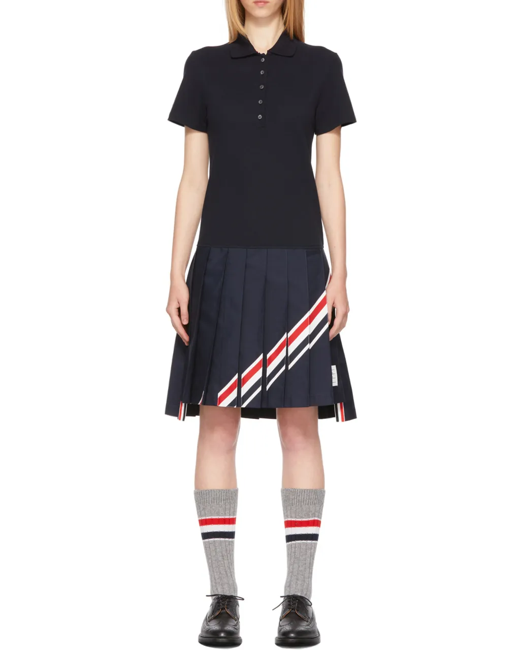 Rwb-Stripe Polo Dress