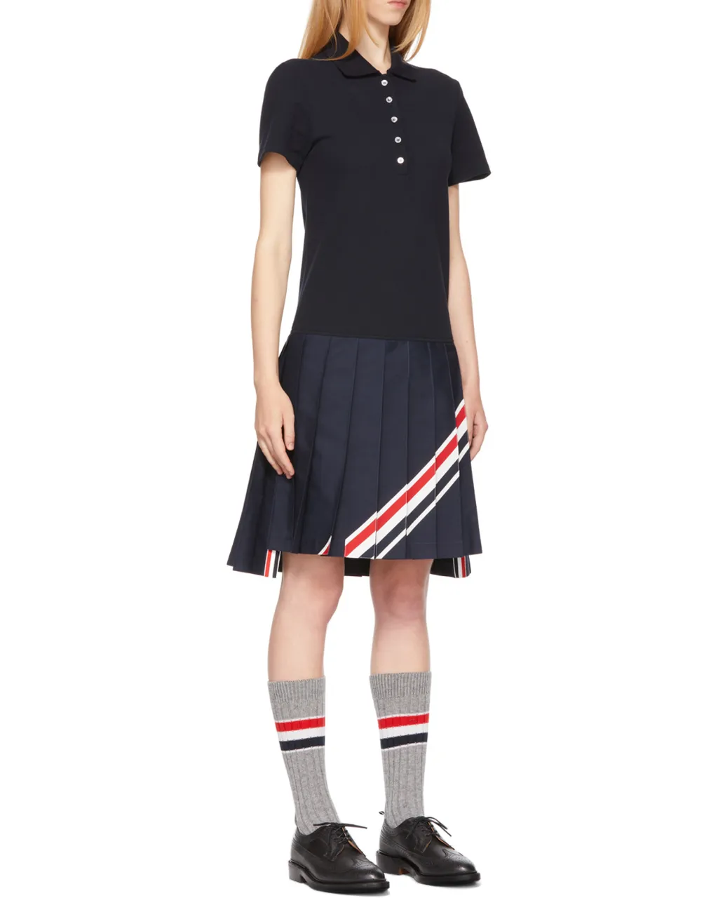 Rwb-Stripe Polo Dress