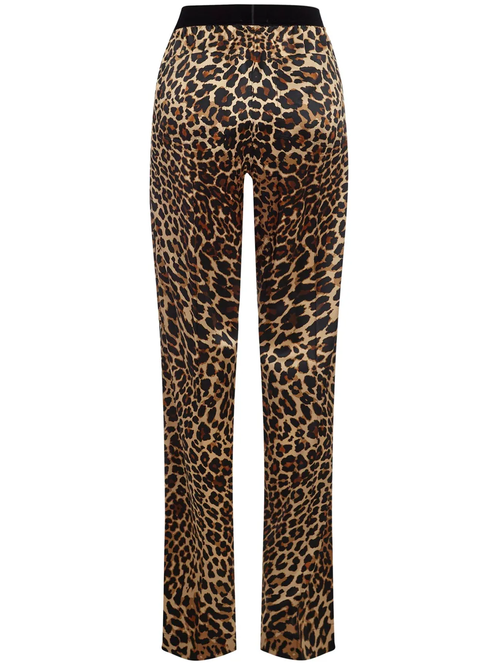 Leopard-Print Silk Trousers