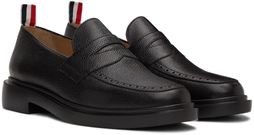 Thom Browne Penny Bar Almond Toe Loafers