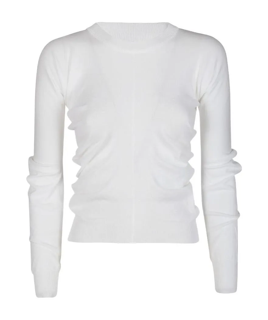 Maison Margiela Ruched Knitted Jumper