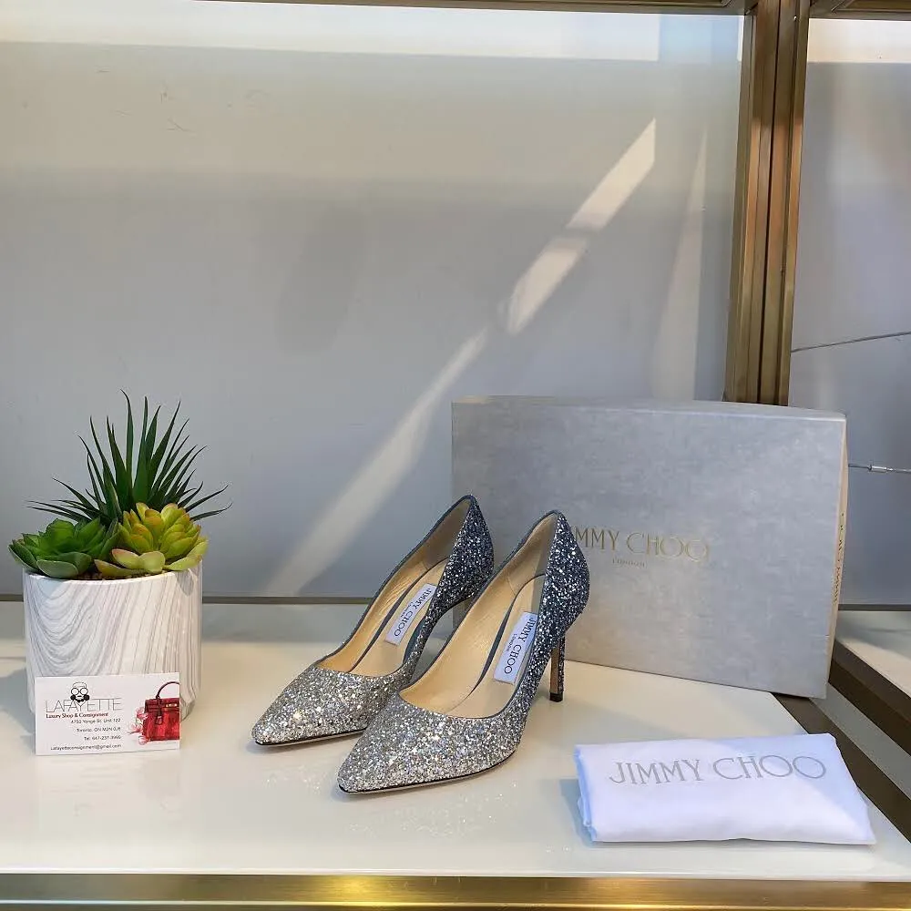 Pointed Logo Heels