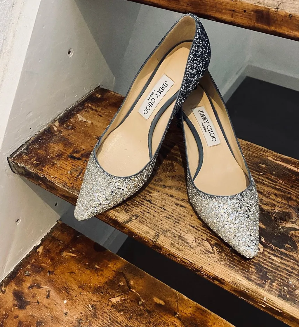 Pointed Logo Heels