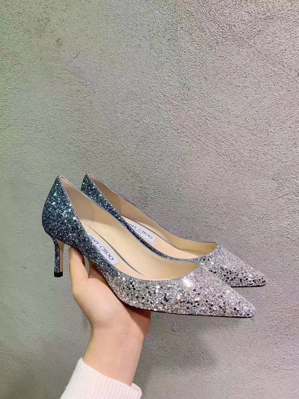 Pointed Logo Heels