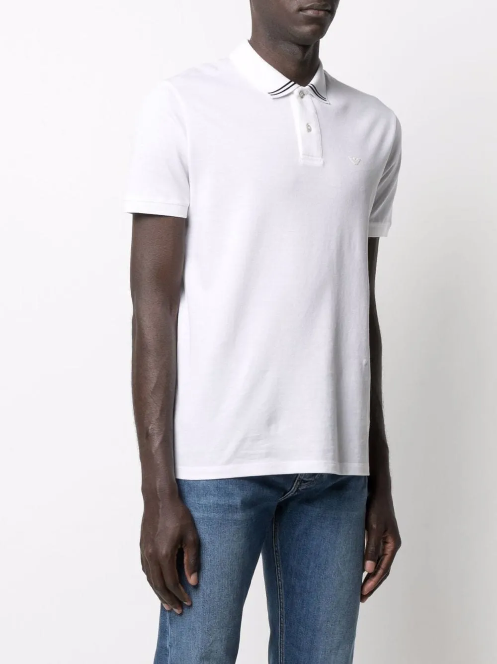 Striped Detail Polo Shirt