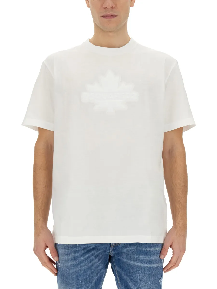 Dsquared2 Logo Embossed Crewneck T-Shirt