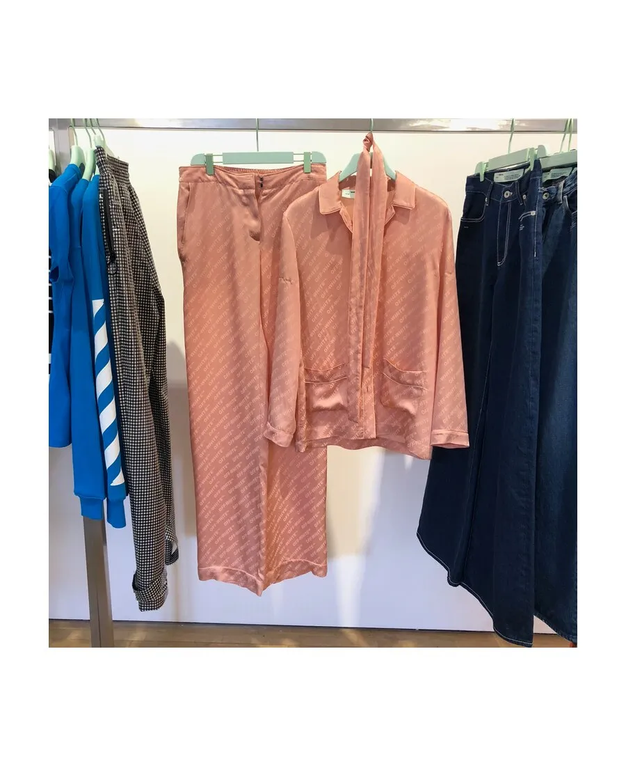 Orange Pink Logo Belt Casual Jacket