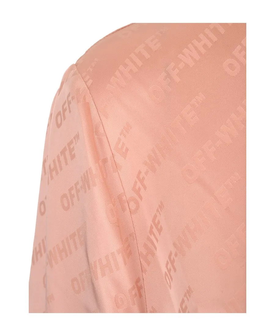 Orange Pink Logo Belt Casual Jacket