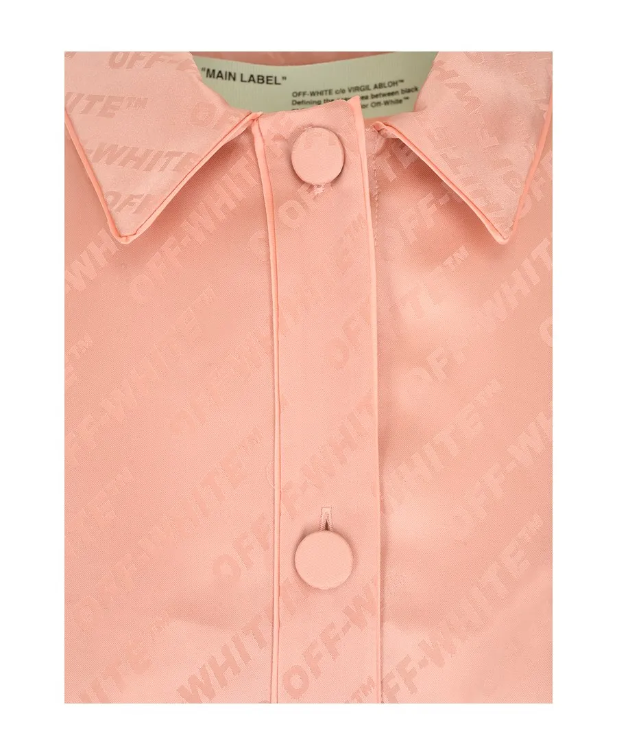 Orange Pink Logo Belt Casual Jacket