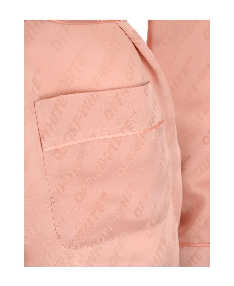 Orange Pink Logo Belt Casual Jacket