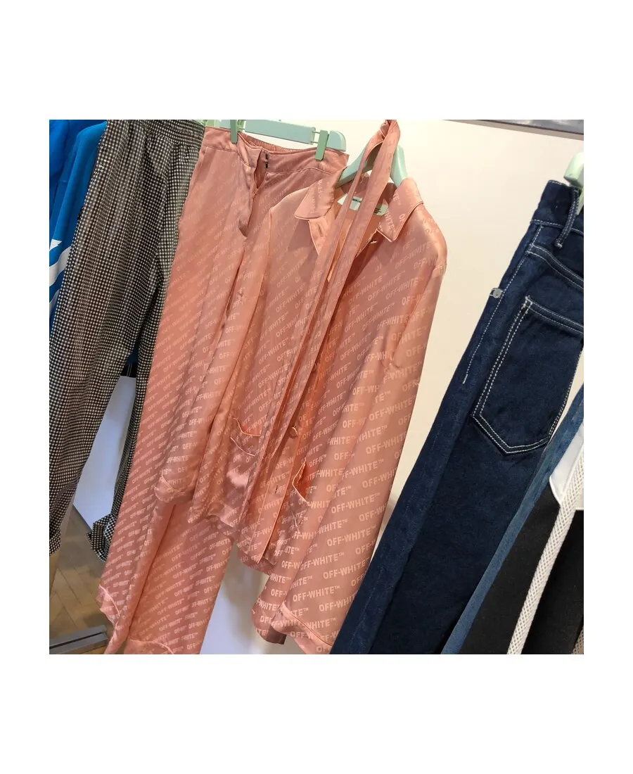 Orange Pink Logo Belt Casual Jacket
