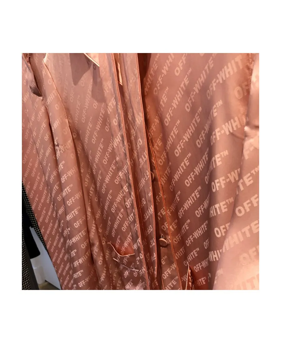 Orange Pink Logo Belt Casual Jacket