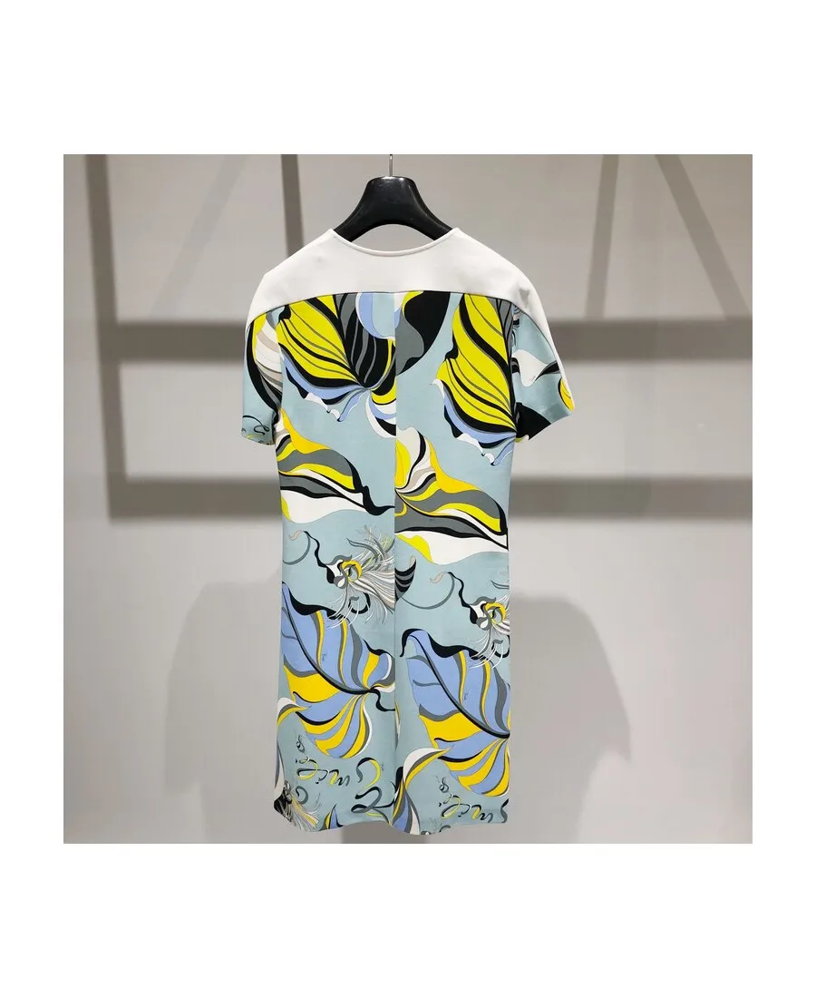 Tropical Fish Pattern V-Collar Dress