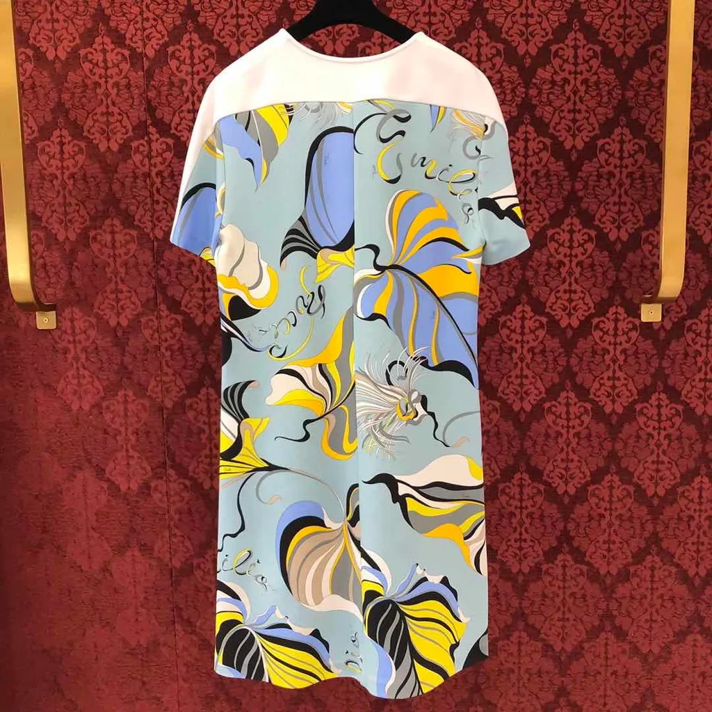 Tropical Fish Pattern V-Collar Dress