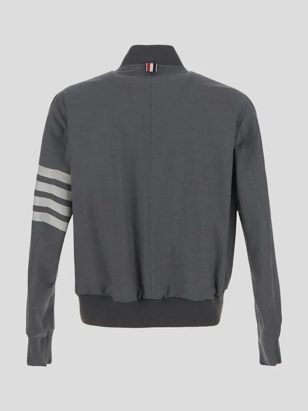 Thom Browne 4-Bar Zipped Bomber Jacket