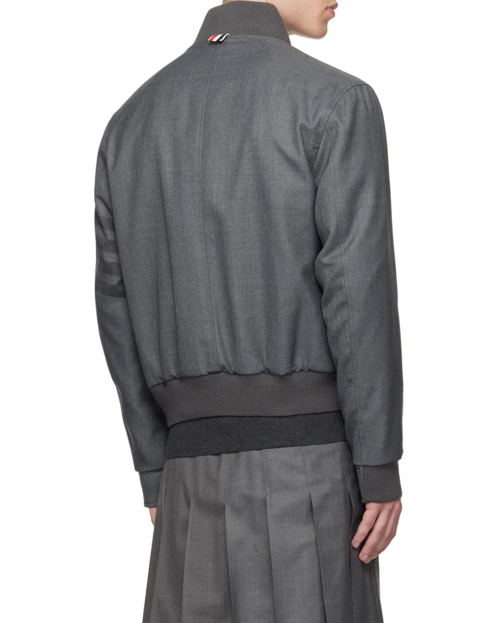 Thom Browne 4-Bar Zipped Bomber Jacket