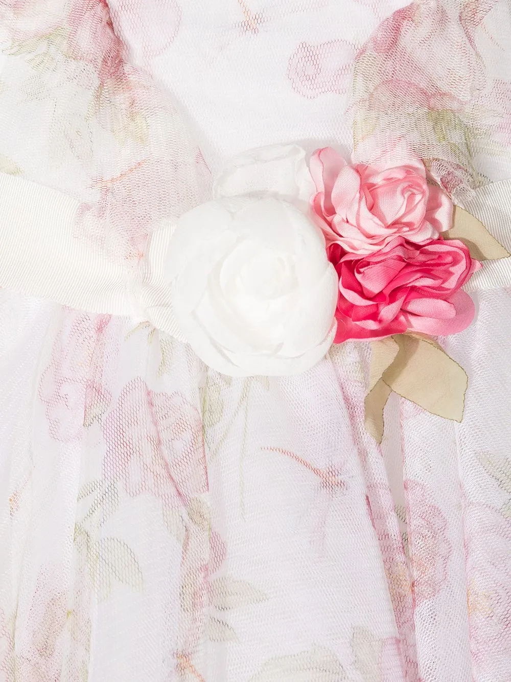 Monnalisa Floral Printed Ruffled Dress