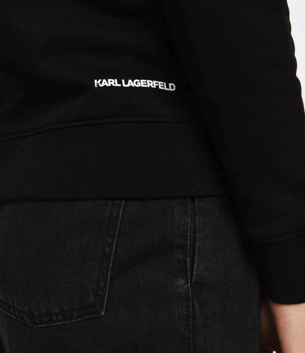 Karl Lagerfeld K/Ikonik Embellished Crewneck Sweatshirt