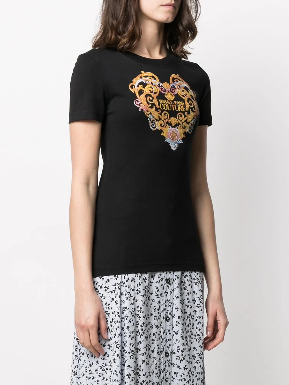 Heart Motif Logo Cotton T-Shirt