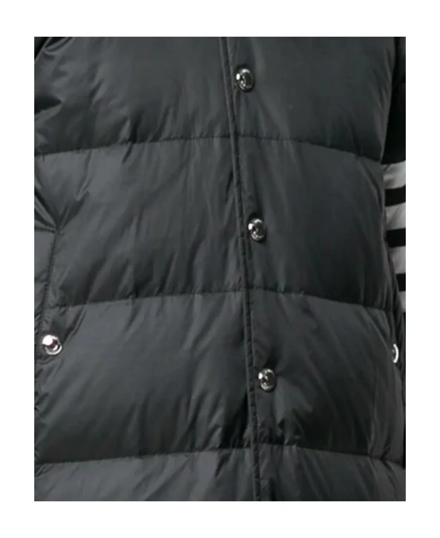 Thom Browne 4 Stripe Padded Hooded Coat