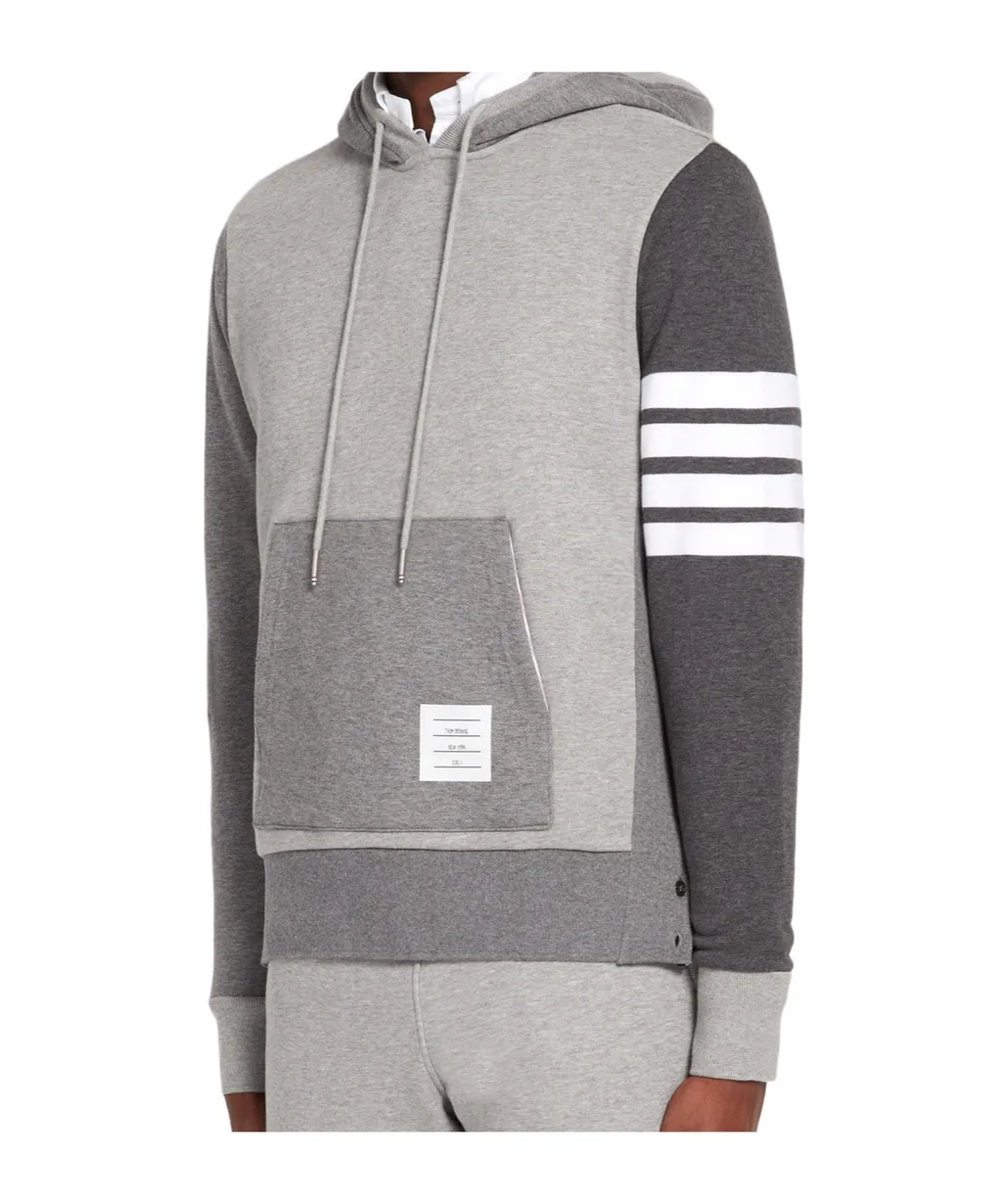Thom Browne Panelled Drawstring Hoodie