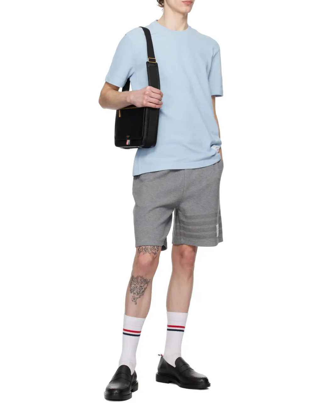4-Bar Insert Piqué T-Shirt