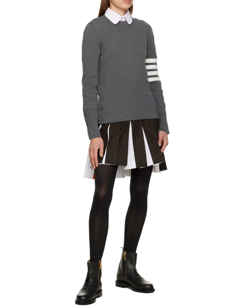 Thom Browne 4-Bar Crewneck Knit Jumper