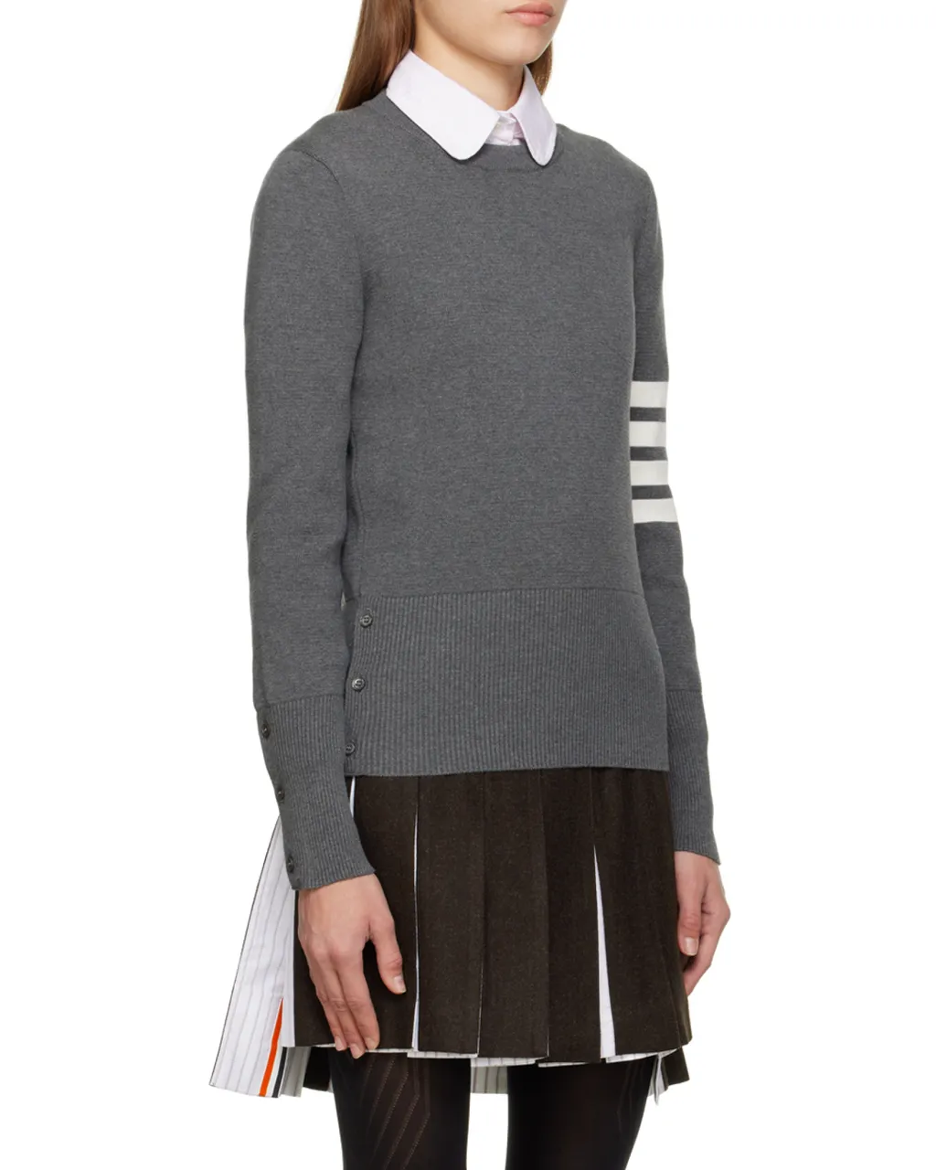 Thom Browne 4-Bar Crewneck Knit Jumper