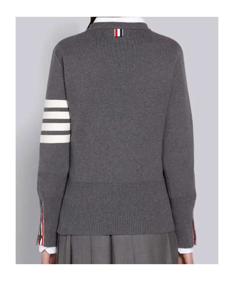 Thom Browne 4-Bar Crewneck Knit Jumper