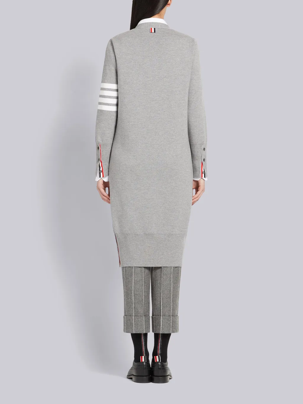 Thom Browne 4-Bar Detail Longline Cardigan