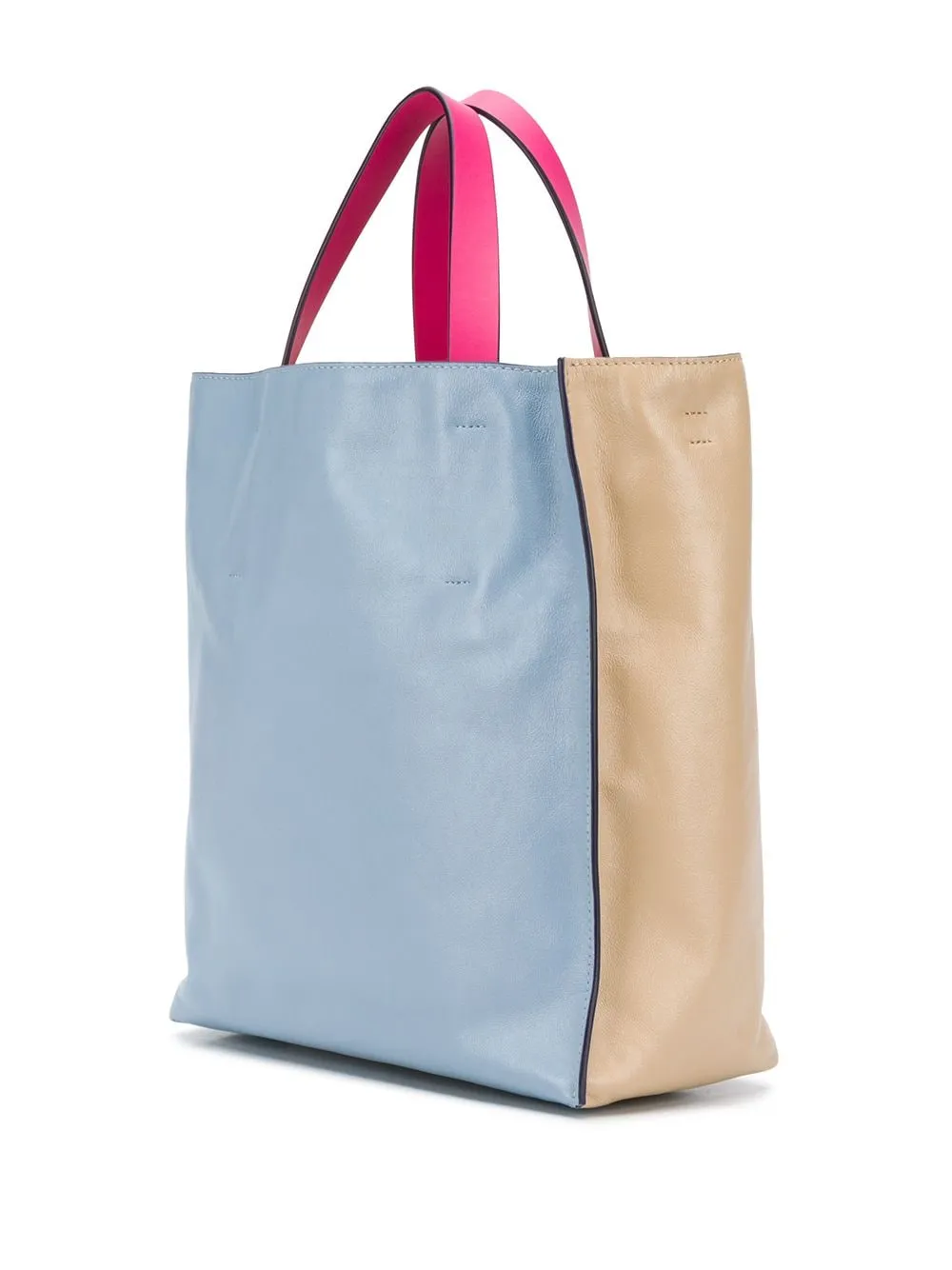 Soft Colour-Block Tote Bag