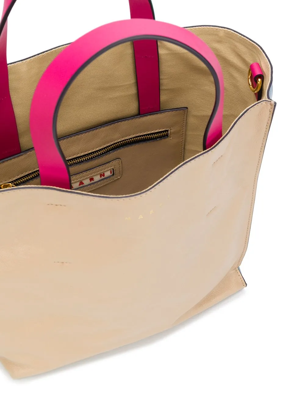 Soft Colour-Block Tote Bag