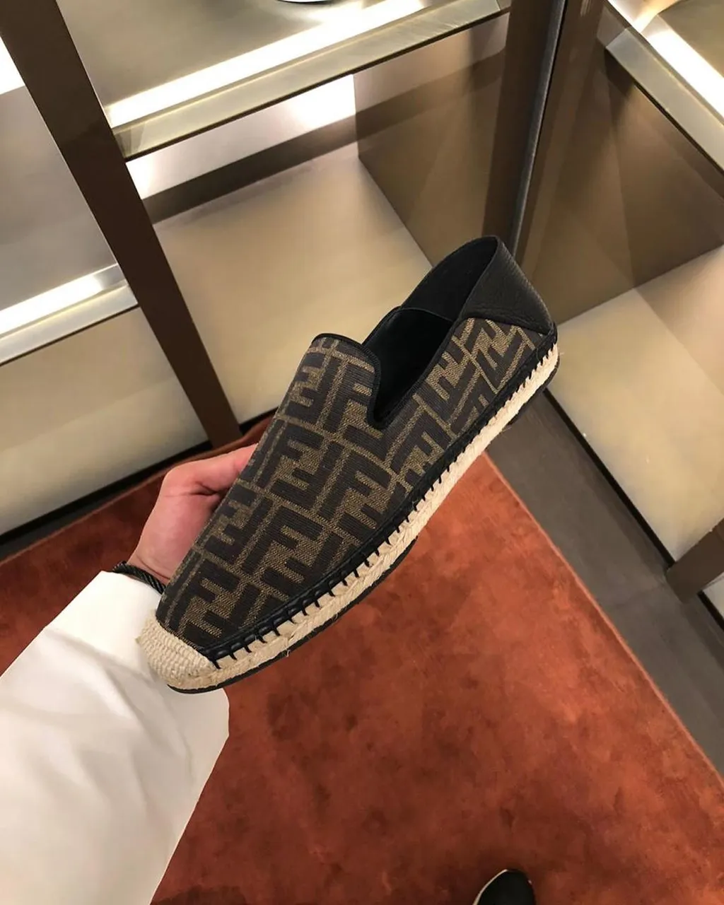 Fendi Ff Motif Jacquard Espadrilles