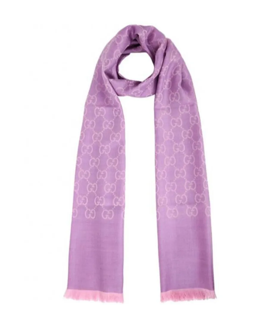 Double G Double-Sided Fringed Scarf