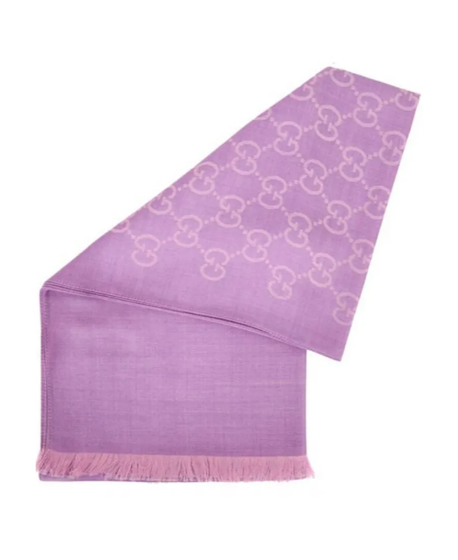 Double G Double-Sided Fringed Scarf