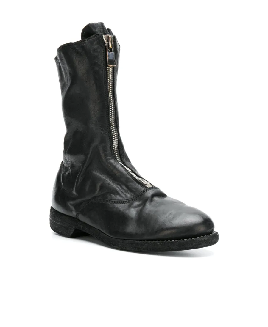 Front Zipper Ankle Boots