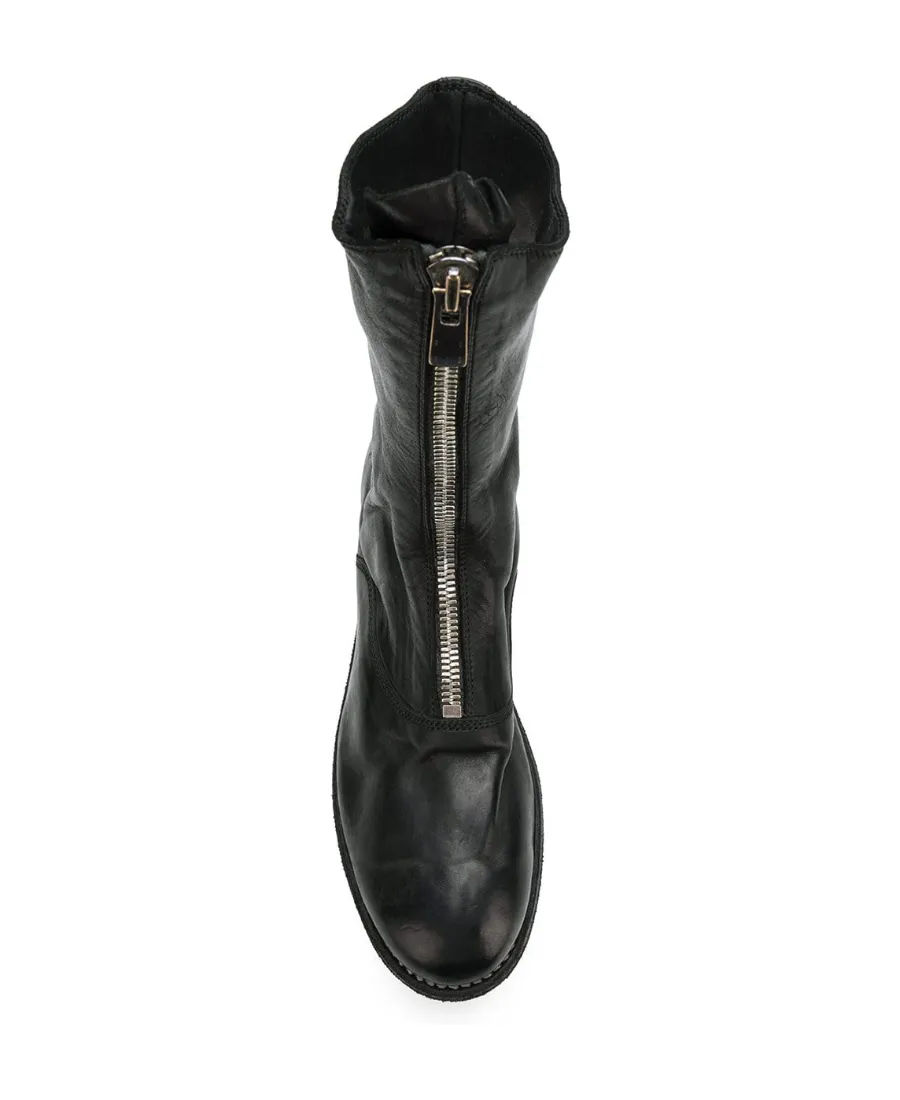Front Zipper Ankle Boots