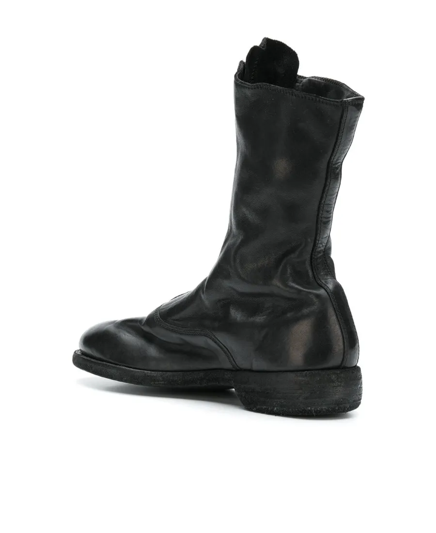 Front Zipper Ankle Boots