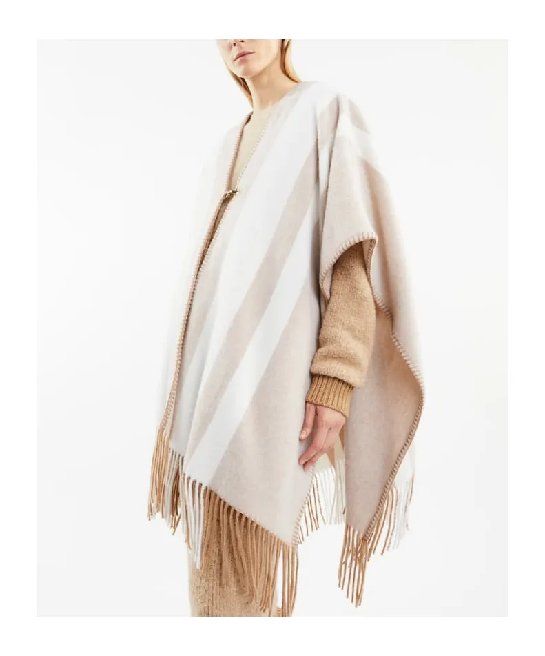 Fay Fringed Hem Hook Cape