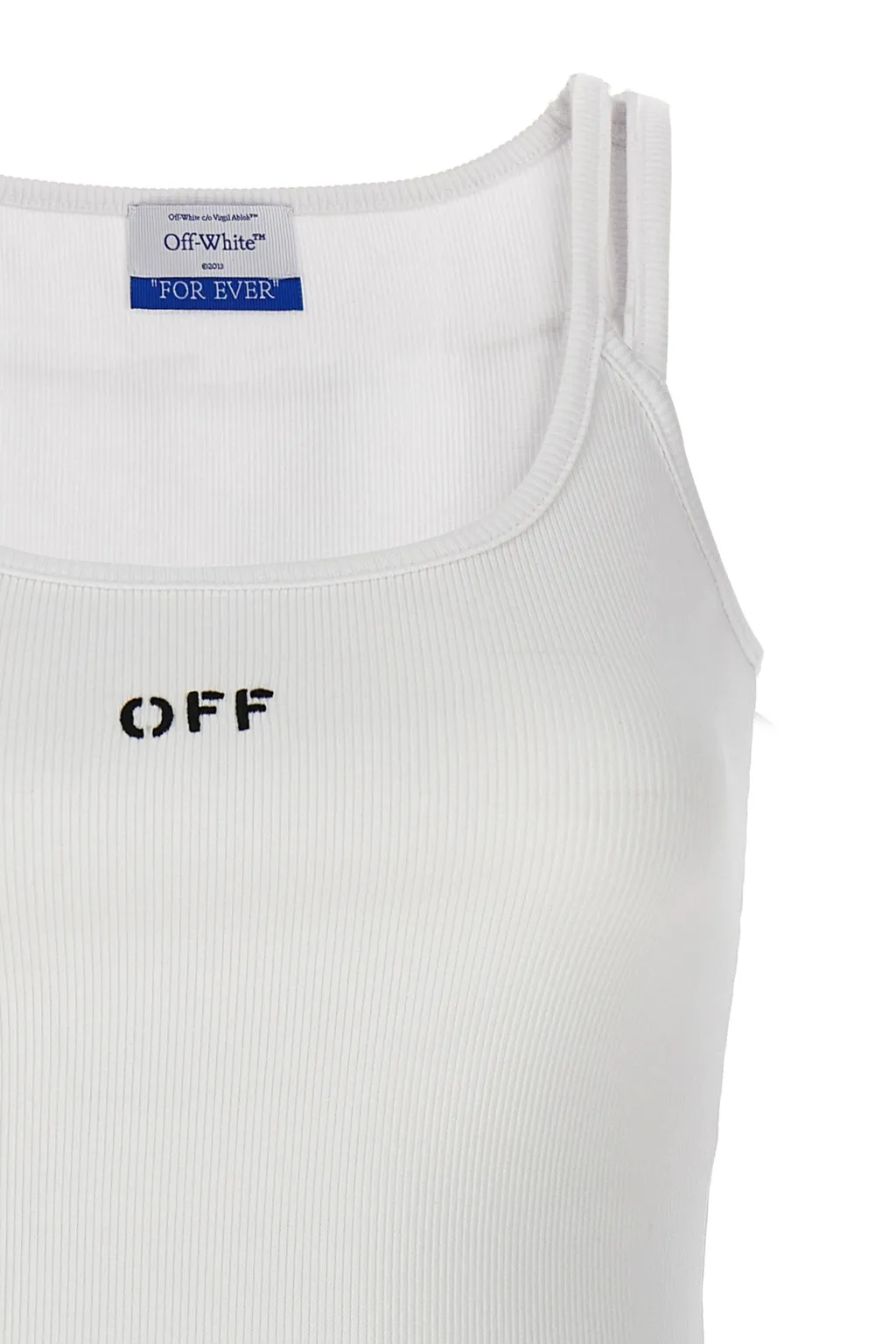 Off-White Logo Embroidered Sleeveless Dress