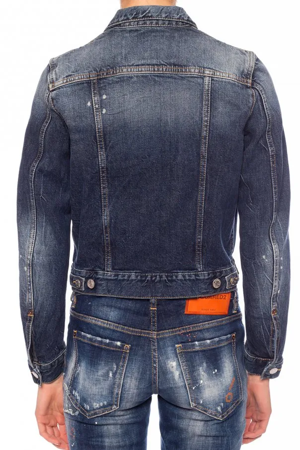 Cropped Embroidered Denim Jacket