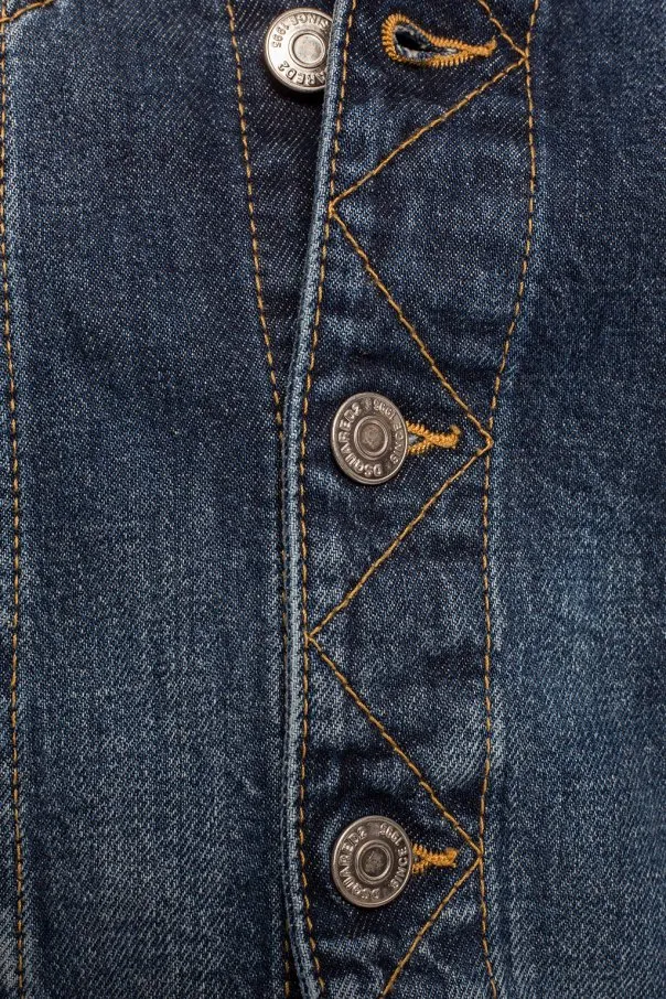 Cropped Embroidered Denim Jacket