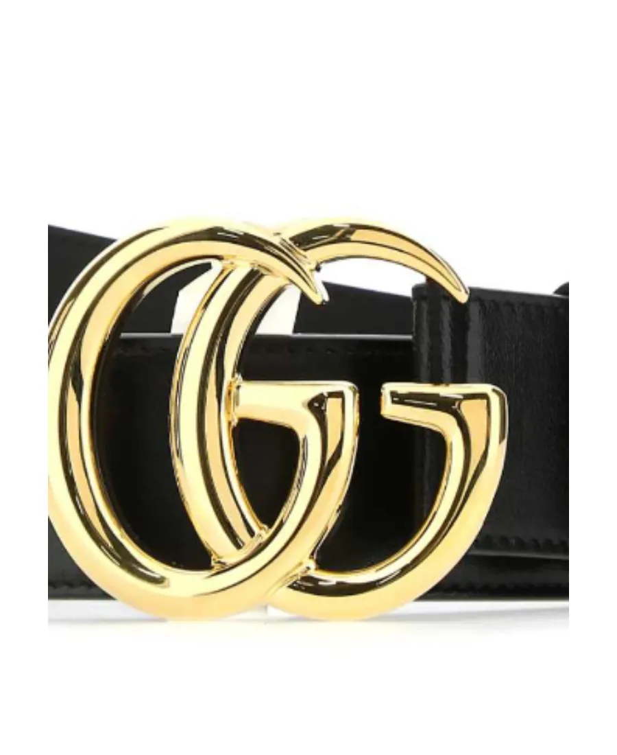 Black Gg Marmont Belt