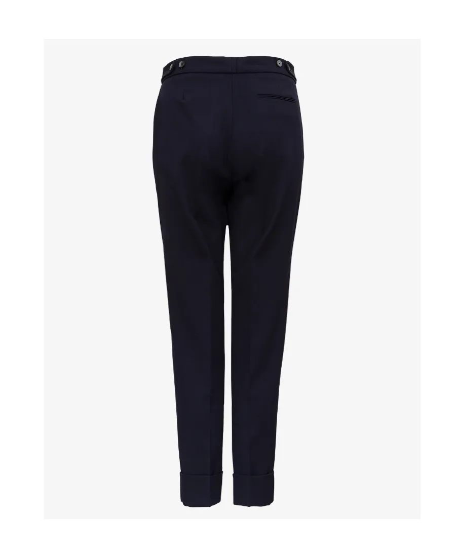 Navy Blue Straight Casual Pants