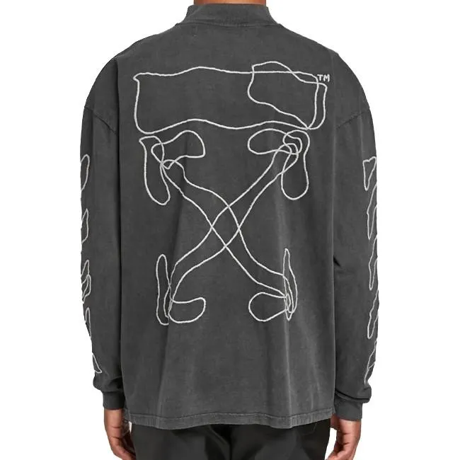 Zipper Collar Long-Sleeved T-Shirt