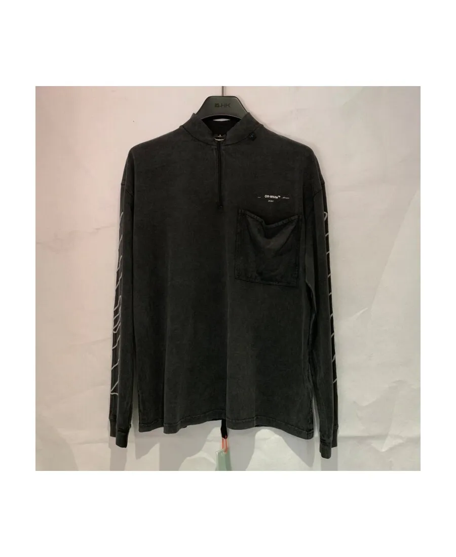 Zipper Collar Long-Sleeved T-Shirt