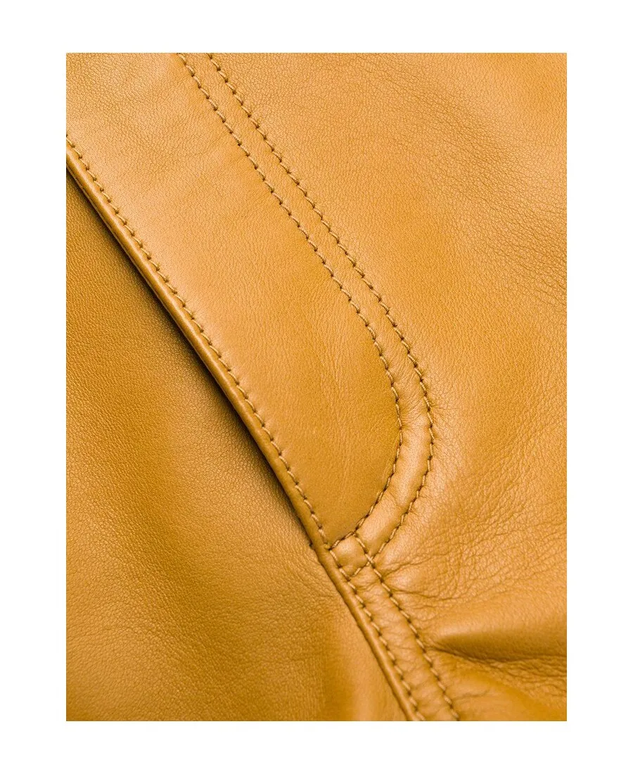 Saint Laurent High-Waisted Leather Shorts