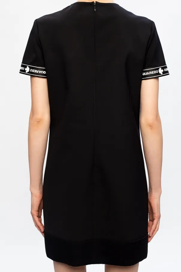 Logo Sports Virgin Wool Blend T-Shirt Dress
