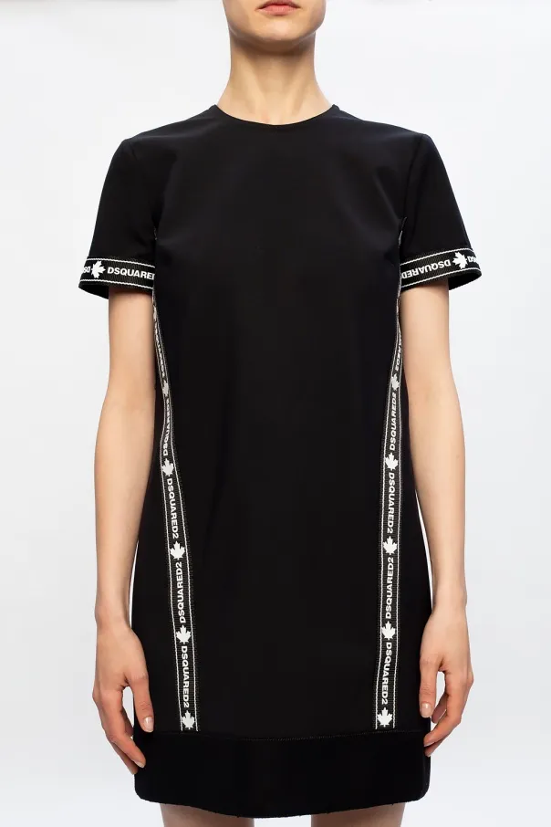 Logo Sports Virgin Wool Blend T-Shirt Dress