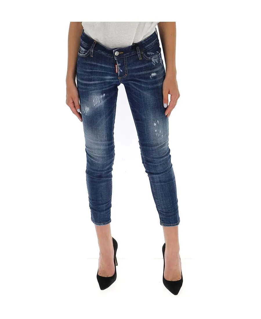 Distressed Low-Rise Jeans